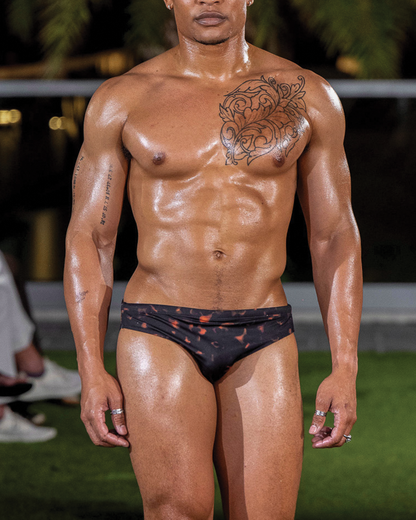Sizzle Swim Brief in Molten Tortoise
