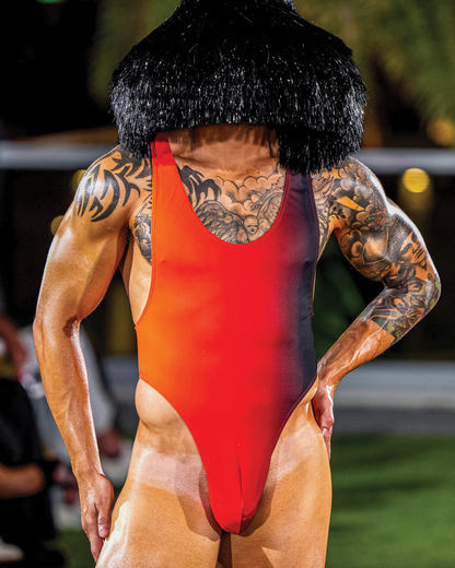 Say Something Bodysuit in Heat Index Ombre
